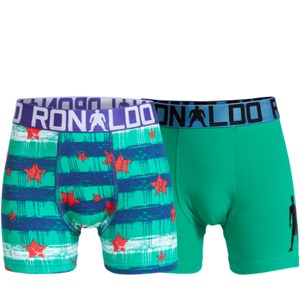 Ronaldo boxershorts, grøn/blå, 2-pak
